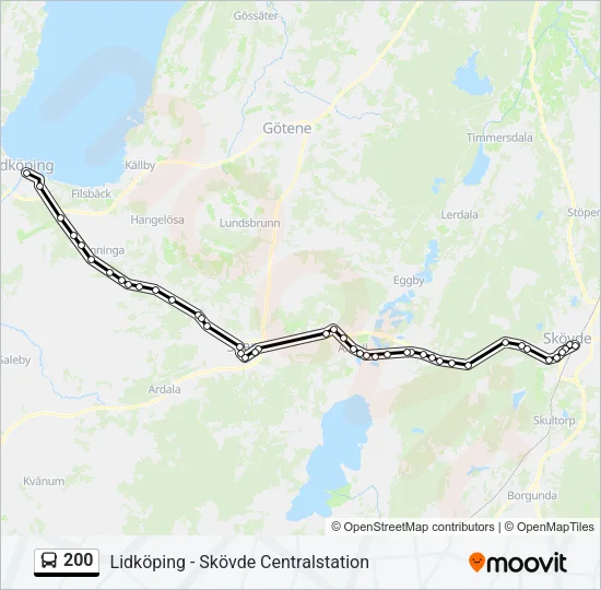 200 Bus Line Map