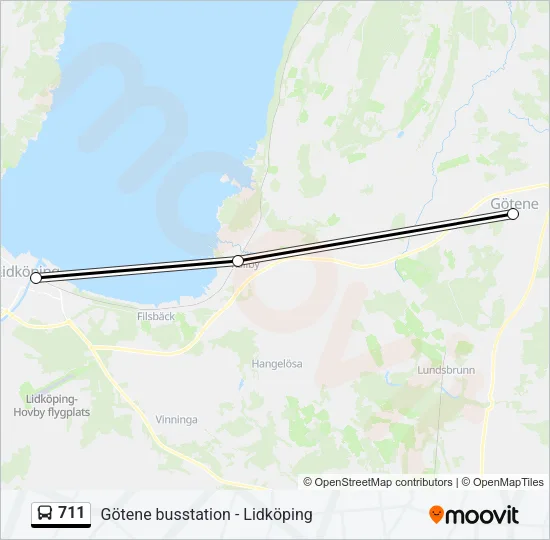711 Bus Line Map
