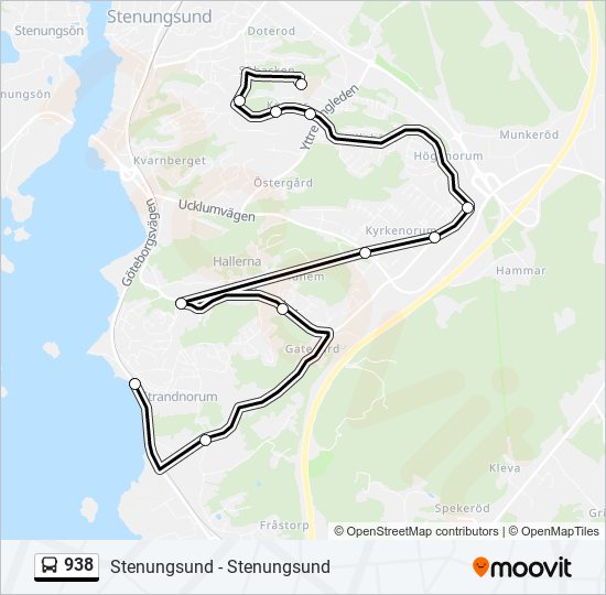 938 bus Line Map