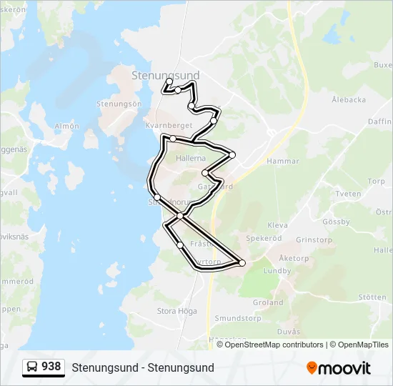 938 Bus Line Map