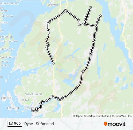 966 Bus Line Map