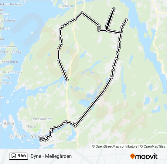 966 Bus Line Map