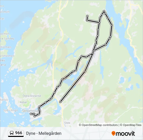 966 Bus Line Map