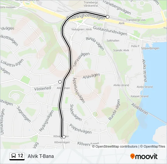 12 Bus Line Map