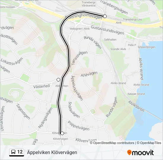 12 Bus Line Map