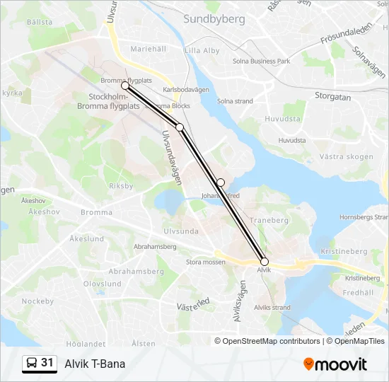 31 Bus Line Map