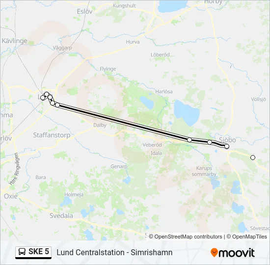 SKE 5 Bus Line Map