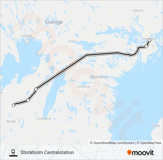 VR SNABBTÅG  Line Map
