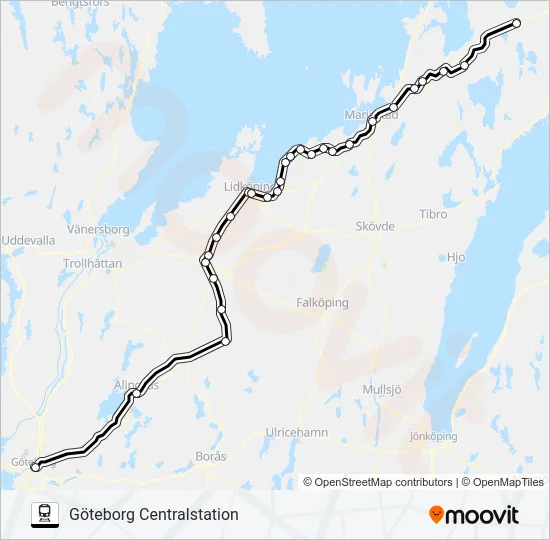 VÄSTTÅGEN  Line Map