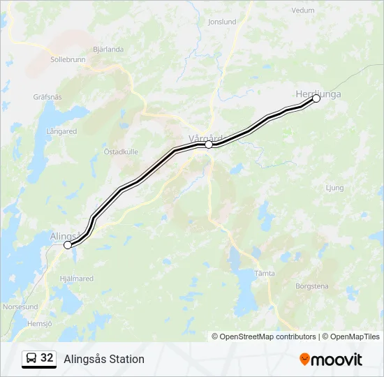 32 Bus Line Map