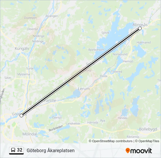 32 Bus Line Map
