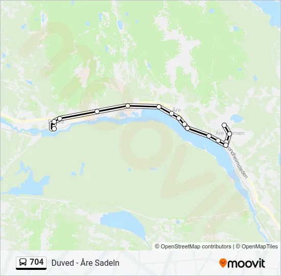 704 Bus Line Map