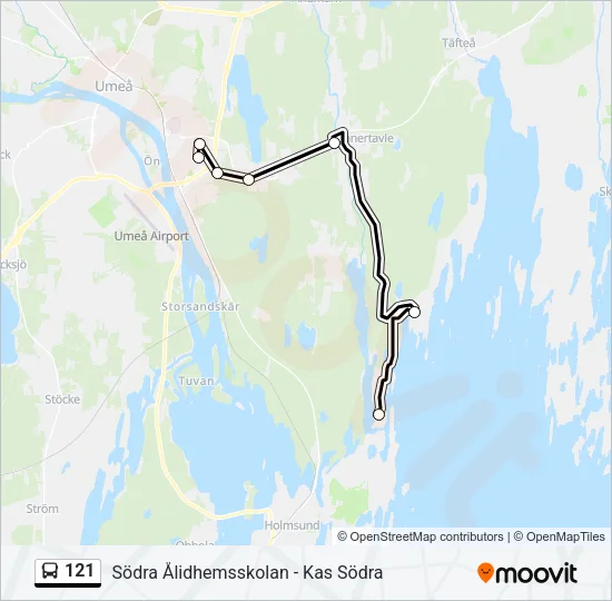 121  Line Map