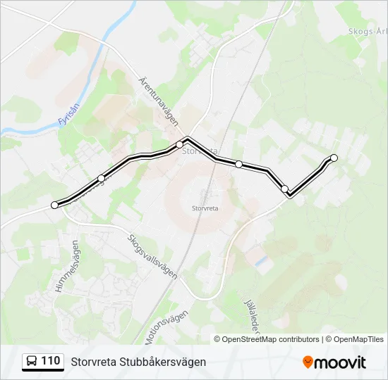 110 Bus Line Map
