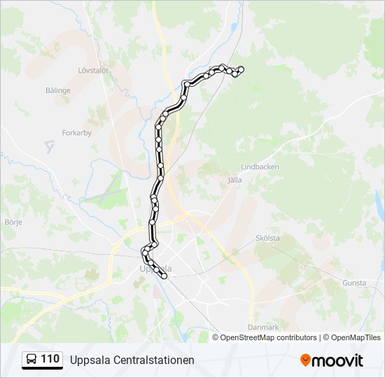 110 bus Line Map