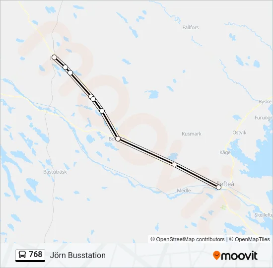 768 Bus Line Map