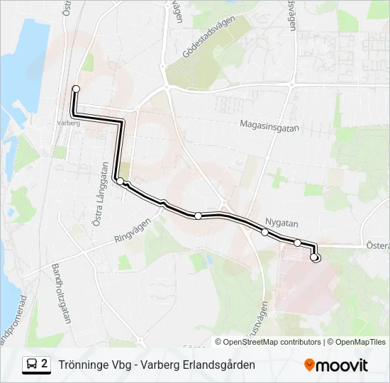 2 Bus Line Map
