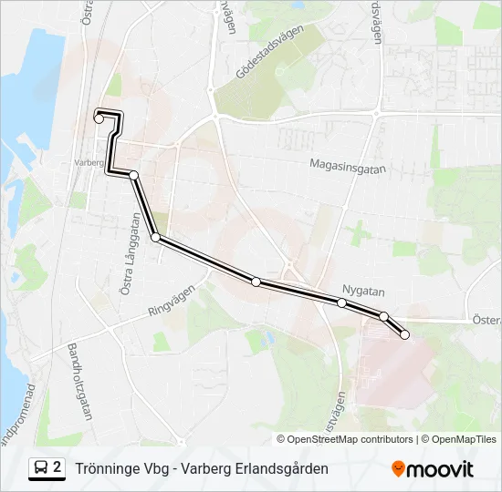 2 Bus Line Map