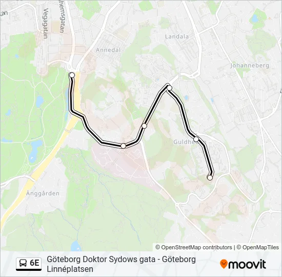 6E Bus Line Map