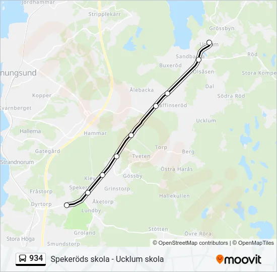934 Bus Line Map