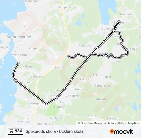 934 Bus Line Map