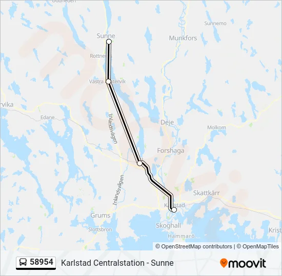 58954 Bus Line Map
