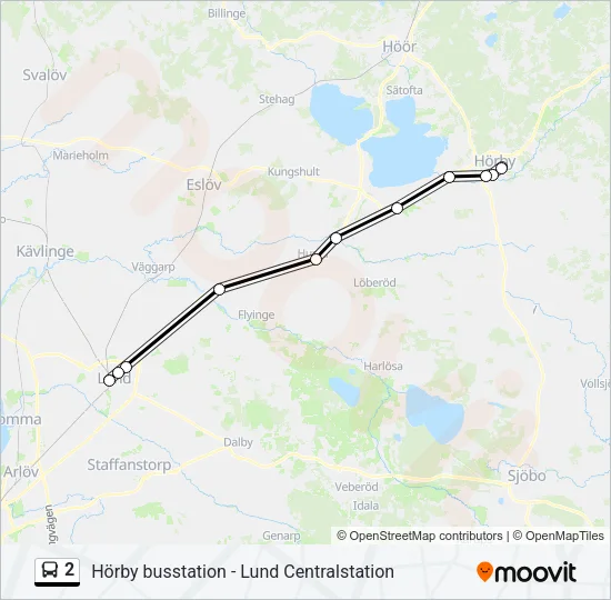 2 Bus Line Map