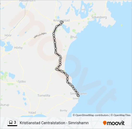 3 Bus Line Map