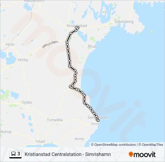 3 Bus Line Map