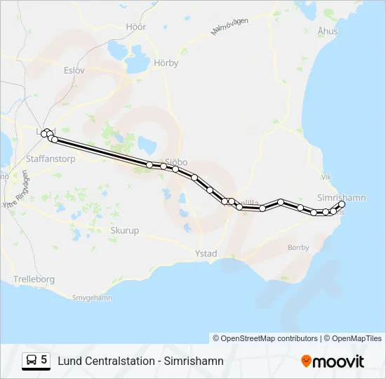 5 Bus Line Map