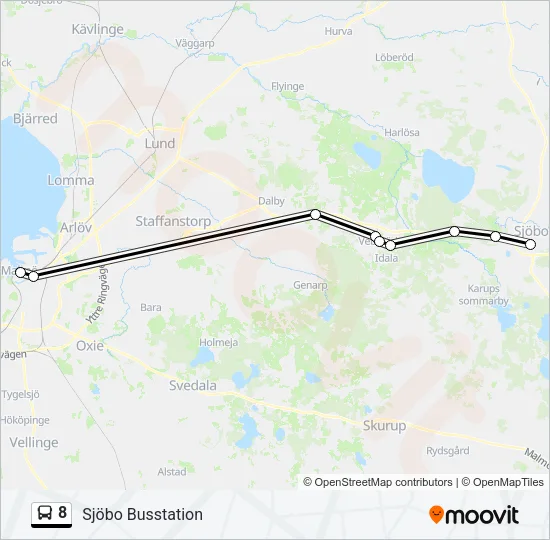 8 Bus Line Map