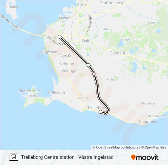 PÅGATÅGEN Bus Line Map