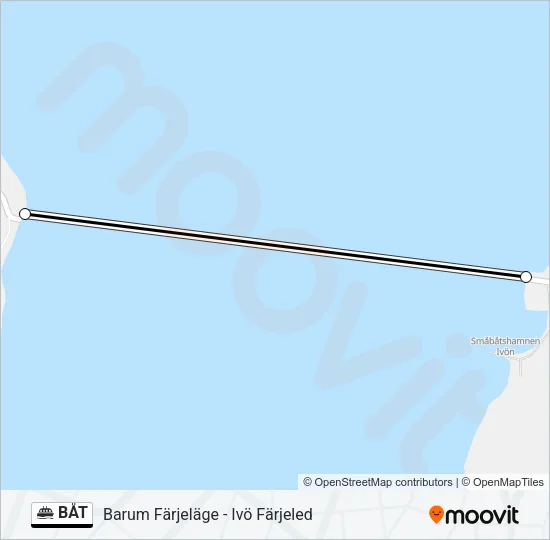 BÅT Ferry Line Map