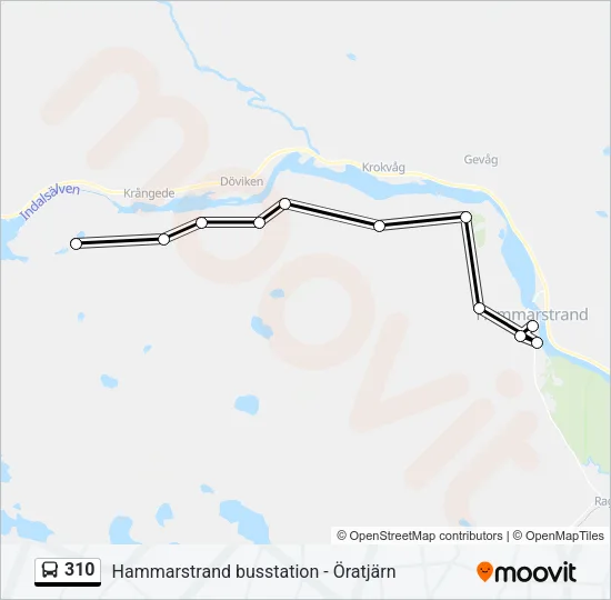 310 Bus Line Map