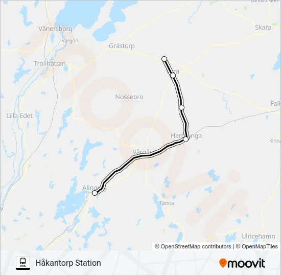 VÄSTTÅGEN  Line Map