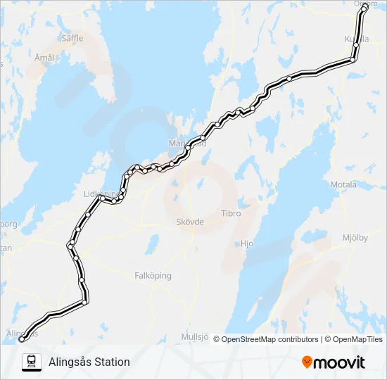 VÄSTTÅGEN  Line Map