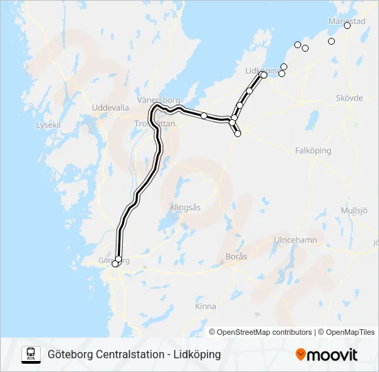 VÄSTTÅGEN  Line Map