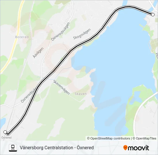 VÄSTTÅGEN Train Line Map