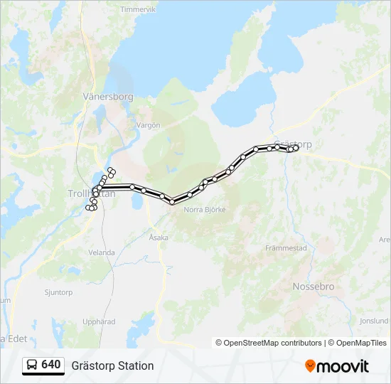 640 Bus Line Map