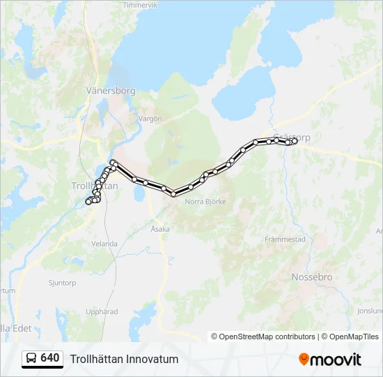 640 Bus Line Map