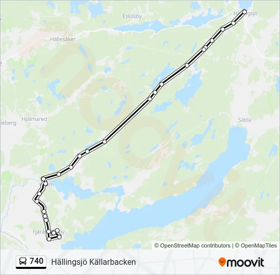 740 Bus Line Map
