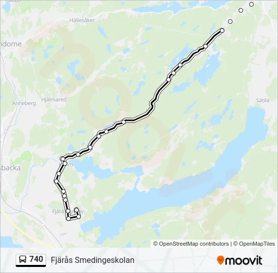 740 Bus Line Map