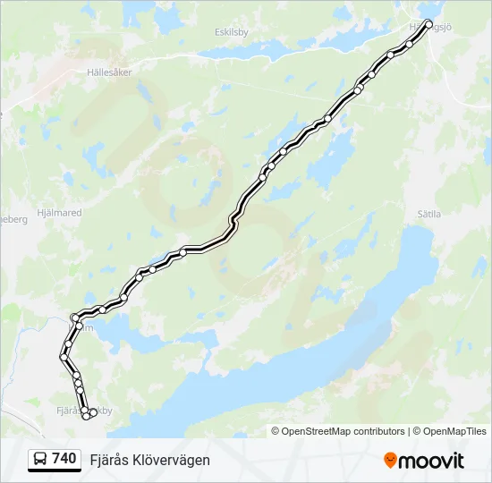 740 Bus Line Map