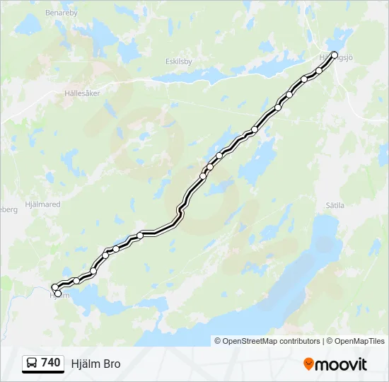740 Bus Line Map