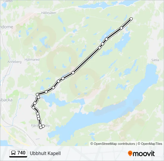 740 Bus Line Map