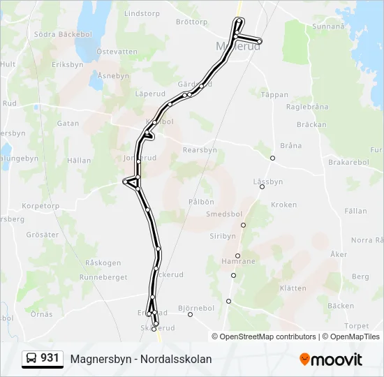 931 Bus Line Map