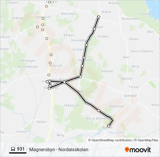 931 Bus Line Map