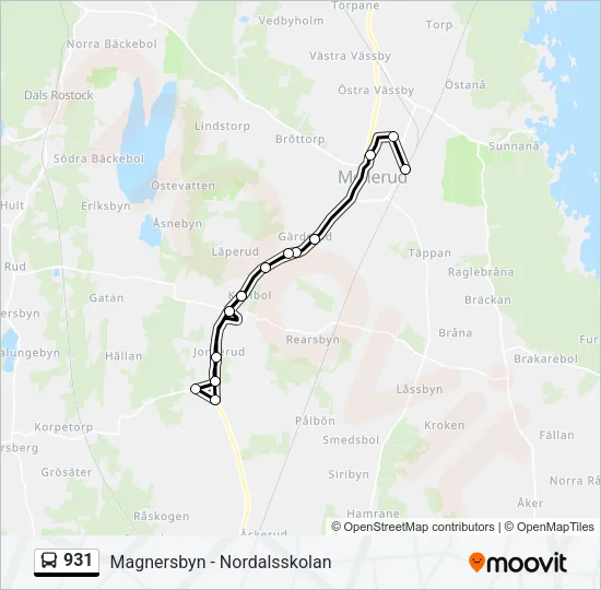 931 Bus Line Map