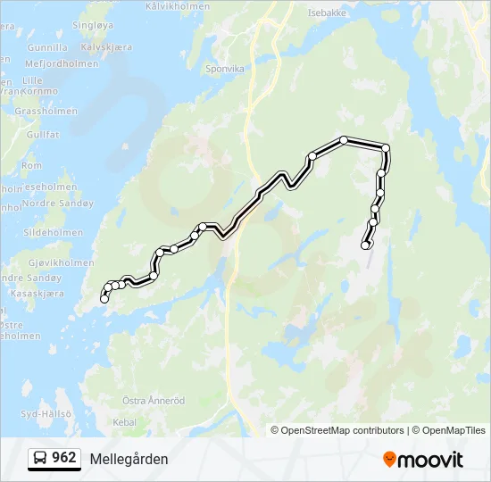 962 Bus Line Map