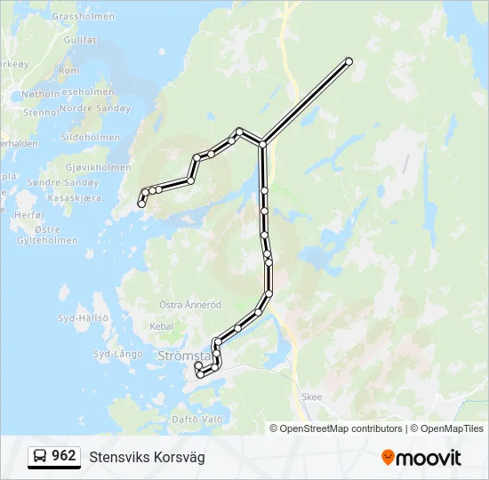 962 Bus Line Map